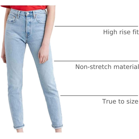 Levi's Women's Light Blue Straight Leg Jeans - Picture 4 of 14